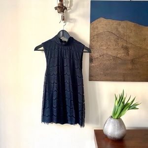 Banana Republic Lace Overlay Sleeveless Top